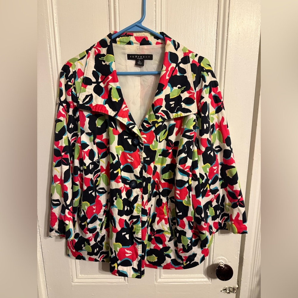 Prophecy Vibrant Floral 2 button fully lined blazer